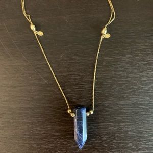 Adjustable Alex and Ani Necklace Blue and Gold